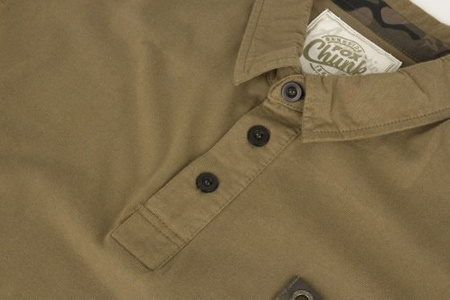 FOX CHUNK Koszulka STONEWASH POLO KHAKI XXL