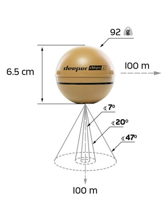 Deeper Echosonda CHIRP+ 2.0 Smart Sonar With Built-In GPS