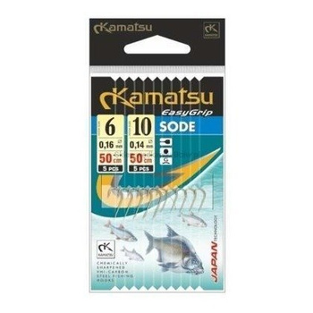 Kamatsu Sode Leszcz Haczyki z Przyponem 10szt roz. 8 i 12