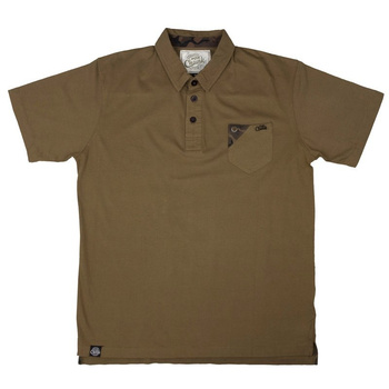 FOX CHUNK Koszulka STONEWASH POLO KHAKI L