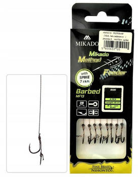 Mikado PRZYPON METHOD FEEDER z Igłą Hak z zadziorem nr 12 Plecionka: 0.12mm 10cm