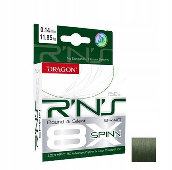 Dragon Plecionka R'N'S 8X SPINN 0,08mm 150m Zielona
