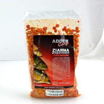 Adder Carp Ziarna preparowane Premium Kukurydza Truskawka STRAWBERRY