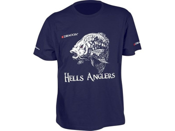 Dragon Koszulka T-shirt HELLS ANGLERS Karp Granatowa L