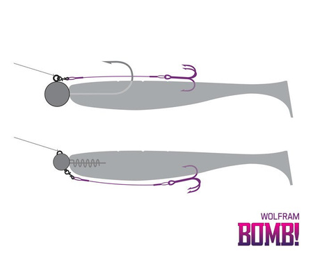 Delphin Przypon Twist RIGS Wolfram 6cm rozm. 6 BOMB 3szt.