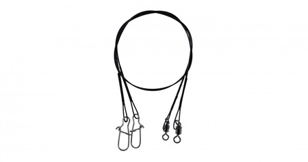 Mikado Przypon Stalowy X-PLODE z Krętlikiem i Agrafką 25cm 10kg 2szt.