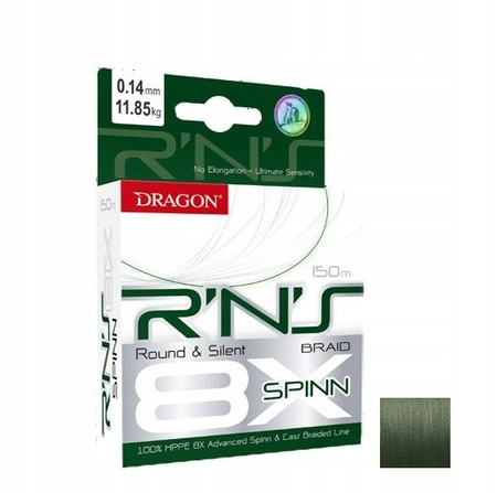 Dragon Plecionka R'N'S 8X SPINN 0,12mm 150m Zielona