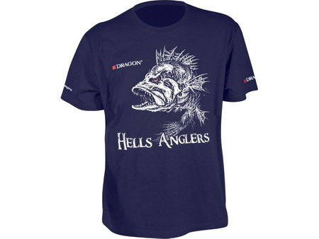 Dragon Koszulka T-shirt HELLS ANGLERS Okoń Granatowa M