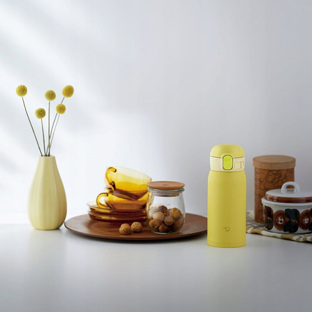 Zojirushi Kubek Termiczny Stalowy Żółty 360ml Japoński