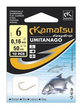 Kamatasu UMITANAGO Haczyki z Przyponem na Leszcza r.6 10szt