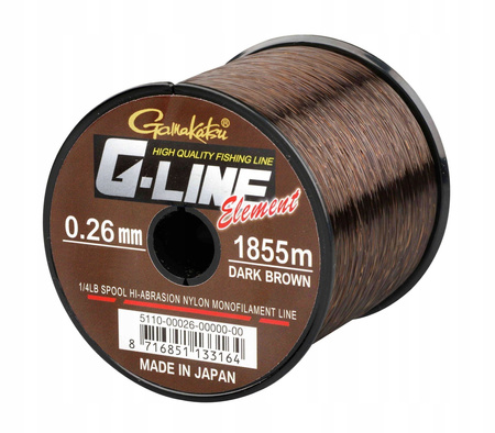 Gamakatsu Żyłka G-Line Element 0,35mm 925m Dark Brown
