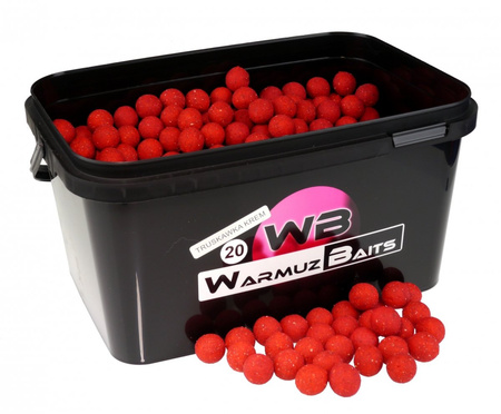 Warmuz Baits Kulki Zanętowe Truskawka Krem 24mm 3kg Wiadro