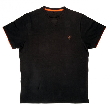 Fox Koszulka Bawełniana BLACK ORANGE BRUSHED COTTON T-SHIRT XXL
