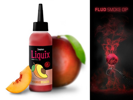 Delphin Dip Fluo SNAX LiquiX 100ml Mango Brzoskwinia