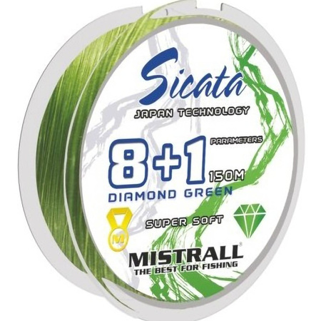 Mistrall Plecionka Sicata 8+1 Green 0,14mm 150m