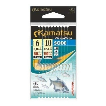 Kamatsu Sode Leszcz Haczyki z Przyponem 10szt roz. 6 i 10