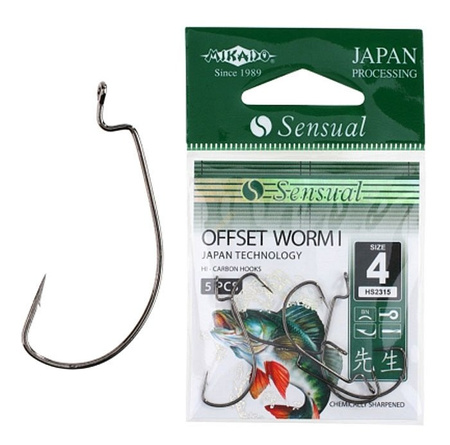 Mikado Haczyki SENSUAL OFFSET WORM I roz. 1 BN 5szt.