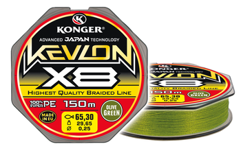 Konger Plecionka Kevlon Olive Green X8 0,18mm 150m