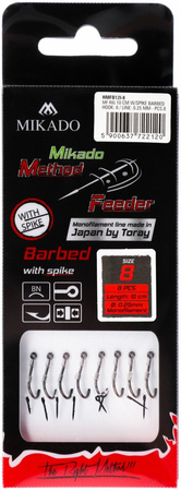 Mikado PRZYPON METHOD FEEDER z Igłą  Hak z zadziorem nr 6 Żyłka: 0.28mm 10cm