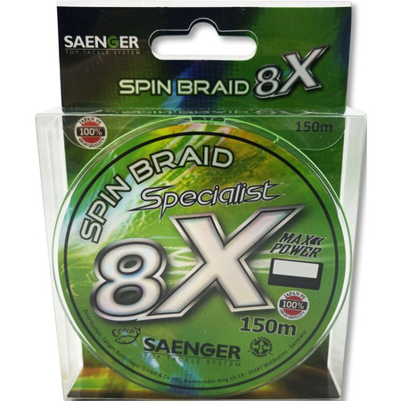 Saenger Plecionka 8X Specialist Spin Braid 0,18mm 150m Green