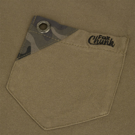 FOX CHUNK Koszulka STONEWASH POLO KHAKI S