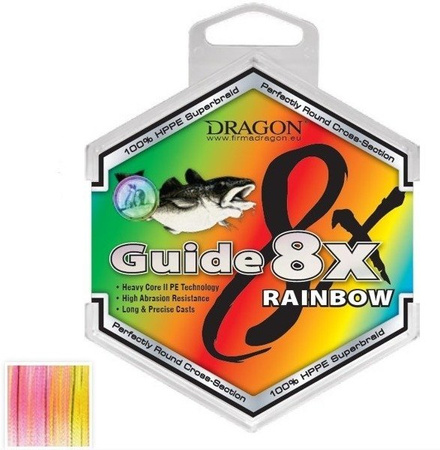 Dragon Plecionka Guide 8X Rainbow 0,18mm 250m