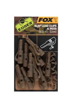 Fox EDGES Camo Slik Lead Clip &amp; Pegs roz. 10