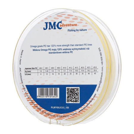JMC Plecionka Japońska 8XCJ PE 0.5 12lb 150m Żółta