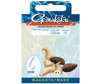 Gamakatsu Haczyki z przyponem Maggots roz. 14 1010R