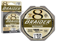 Konger Plecionka Braider X8 0,08mm 150m Fluo Green