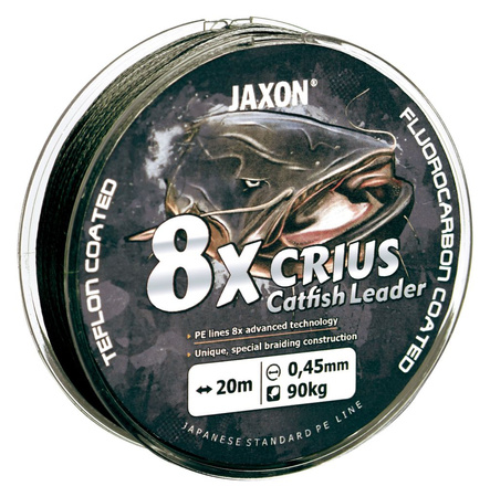 Jaxon Plecionka 8X Crius Catfish Leader Black 0,55mm 20m Sumowa