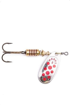 MEPPS Błystka obrotowa Comet Decore srebrny/czerwone kropki 3/6,5g