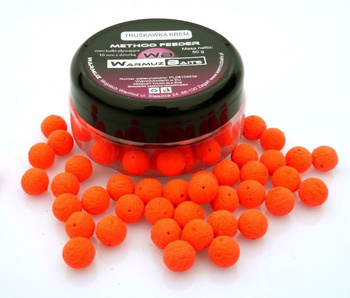 Warmuz Baits Kulki Pop Up z Dziurką Truskawka Krem  10mm