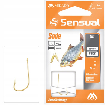 Mikado Haczyki z przyponem Sode roz. 12 0,12mm 8szt.