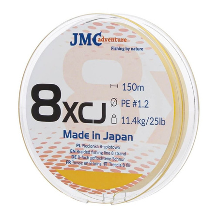 JMC Plecionka Japońska 8XCJ PE 1.2 25lb 150m Żółta