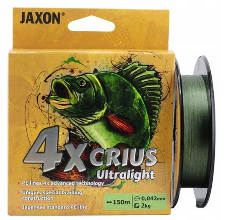 Jaxon Plecionka 4X Crius Ultralight Army Green 0,082mm 150m