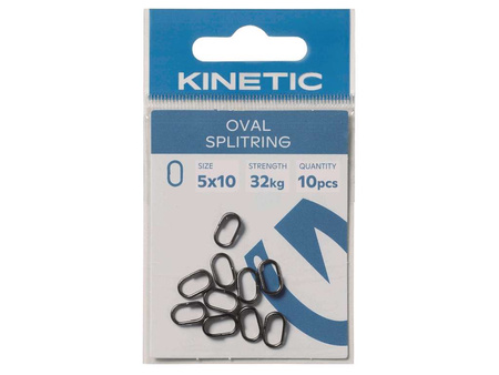 Kinetic Agrafka Oval Splitring 4x8mm 27kg 10szt.