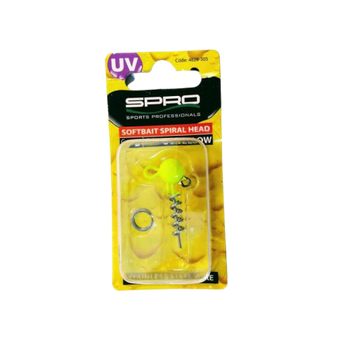 Spro Główka jigowa wkręcana 5g UV Yellow Spiral Head
