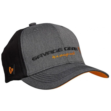 Savage Gear Czapka z Daszkiem Strike Cap Grey Melange/Black