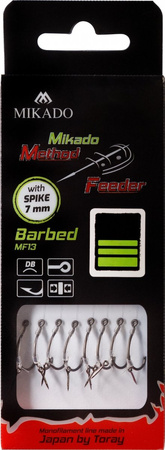 Mikado PRZYPON METHOD FEEDER z Igłą  Hak z zadziorem nr 4 Żyłka: 0.28mm 10cm