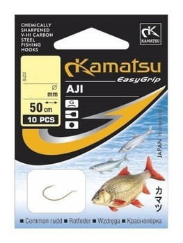 Kamatsu Aji Krasnopióra Haczyki z Przyponem r.10 10szt