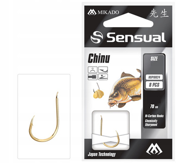 Mikado Haczyki z przyponem Chinu roz. 4 0,22mm 8szt.