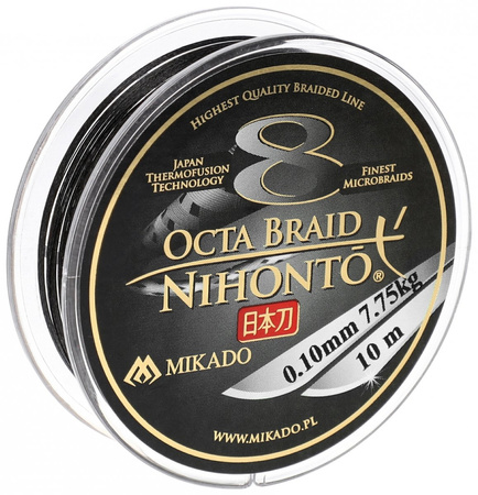 Mikado plecionka NIHONTO OCTA BRAID 0,10mm 10m Czarna