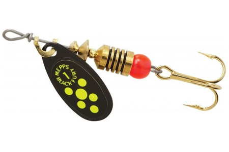 MEPPS Błystka obrotowa Black Fury czarny/seledynowe 2/4,5g