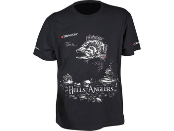 Dragon Koszulka T-shirt HELLS ANGLERS Okoń Czarna M