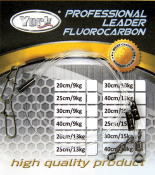 York Przypon Professional Fluorocarbon 13kg 40cm