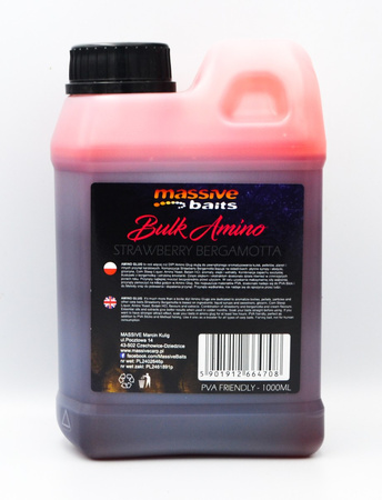 Massive Baits Dip Bulk Amino Strawberry Brgamotta 1000ml