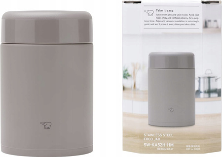 Zojirushi Termos Obiadowy Stalowy 520ml Szary Japoński
