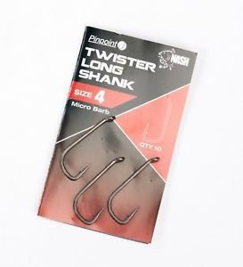 Nash PINPOINT Haczyki TWISTER LONG SHANK Micro Barb roz. 7