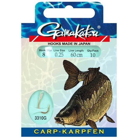 Gamakatsu Haczyki z przyponem Carp roz. 4 3310G